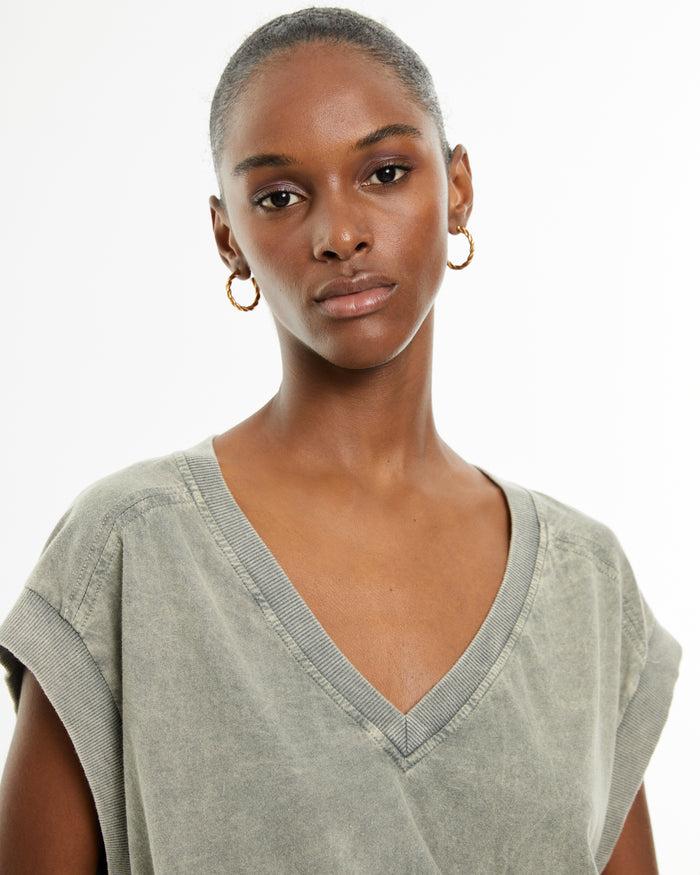 System Action Camiseta De Mujer Sin Mangas Con Costura En Hombros