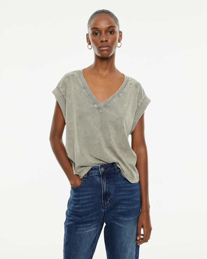 system action Camiseta de mujer sin mangas con costura en hombros