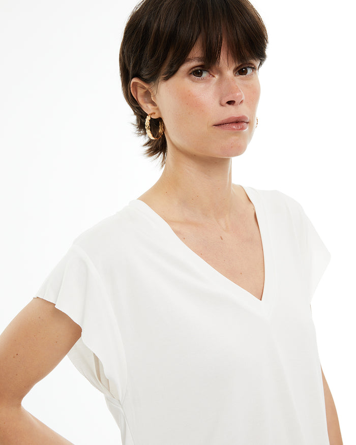 System Action Camiseta Fluida Oversize Escote Pico Sin Mangas