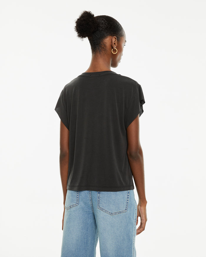 System Action Camiseta Fluida Oversize Escote Pico Sin Mangas