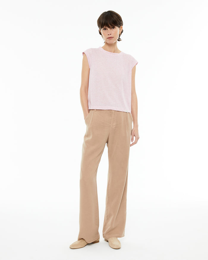 System Action Camiseta Lino Efecto Vigoré Con Tejido Flamé