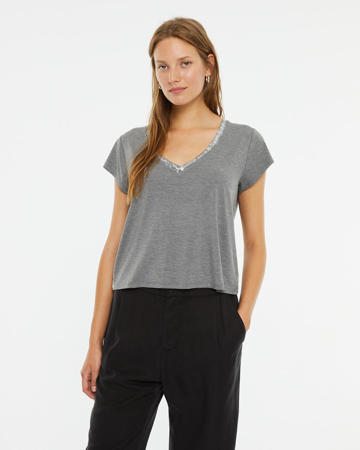 system action Camiseta manga corta con detalles foil