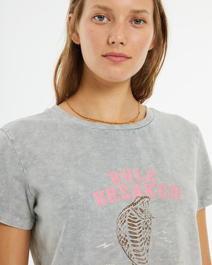 System Action Camiseta Manga Corta Estampado Serpiente