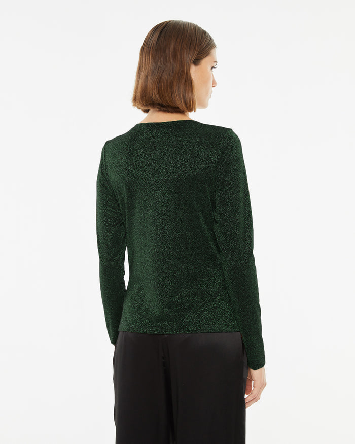 System Action Camiseta Manga Larga De Lúrex Con Detalle Agujero Delantero