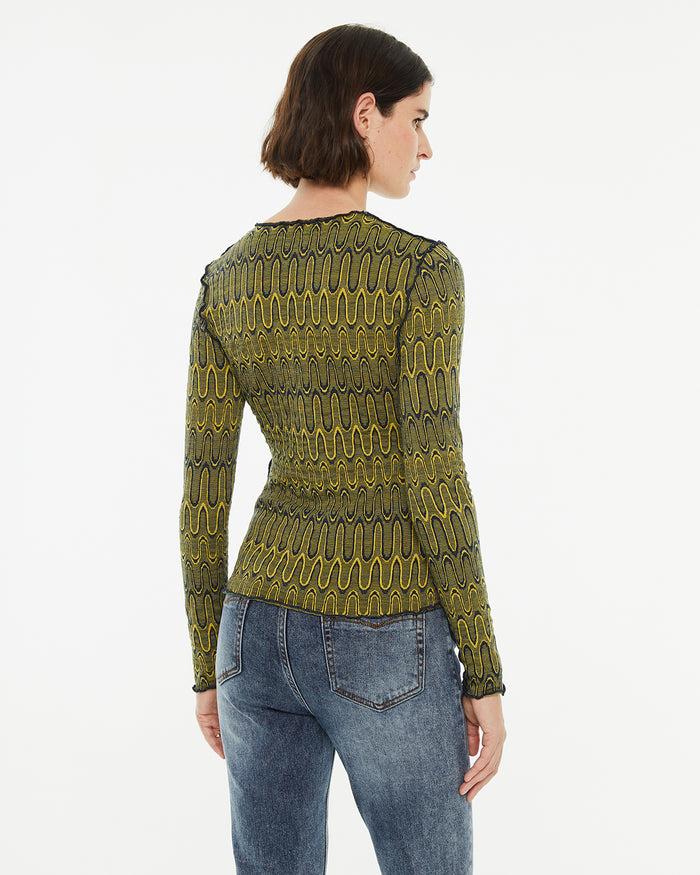 System Action Camiseta Manga Larga Jacquard Psicodélic