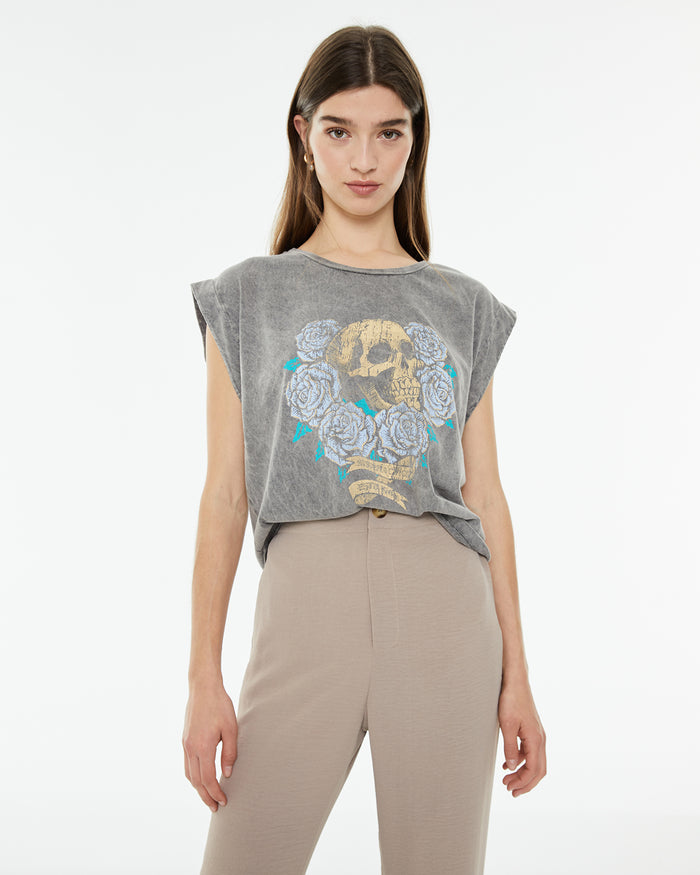 system action Camiseta posicional calavera sin mangas