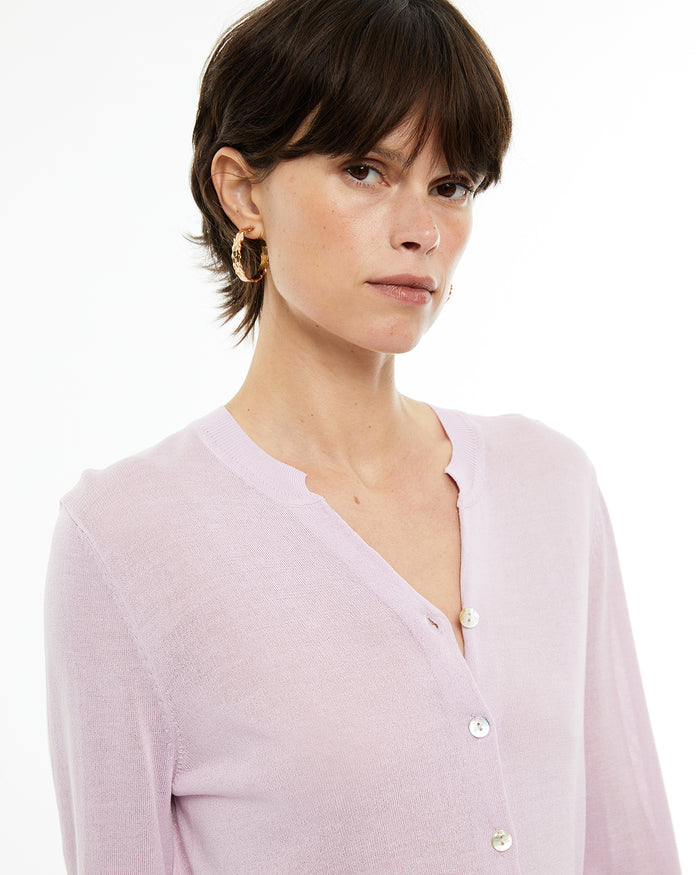 System Action Cárdigan Crop De Manga Corta Con Cierre Botones