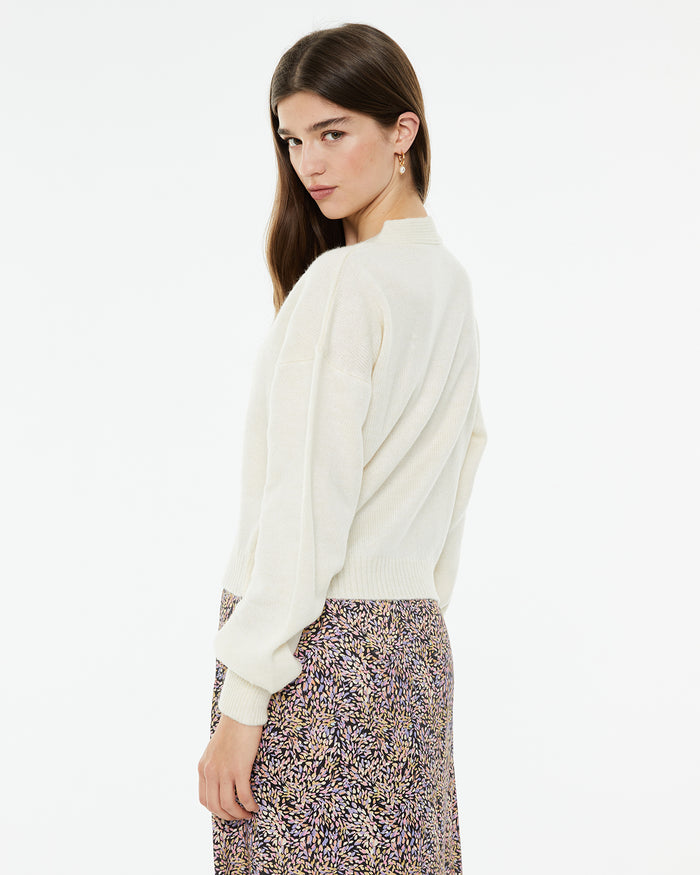 System Action Cárdigan Crop De Manga Corta Con Cierre Botones