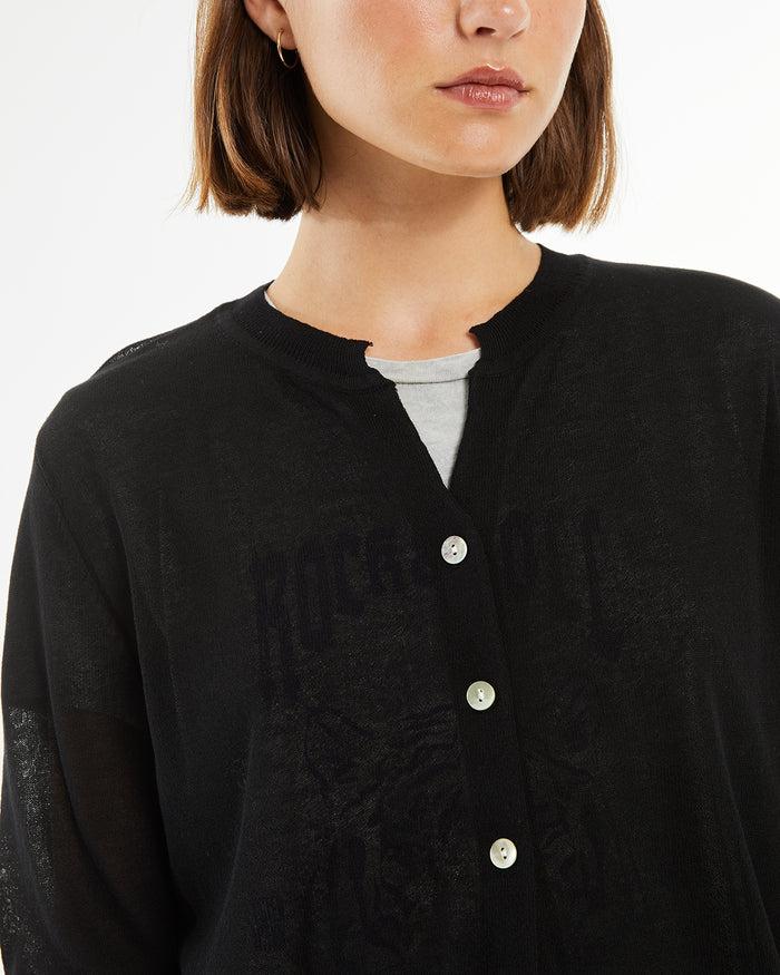 System Action Cárdigan Crop Manga Corta Con Cierre Botones