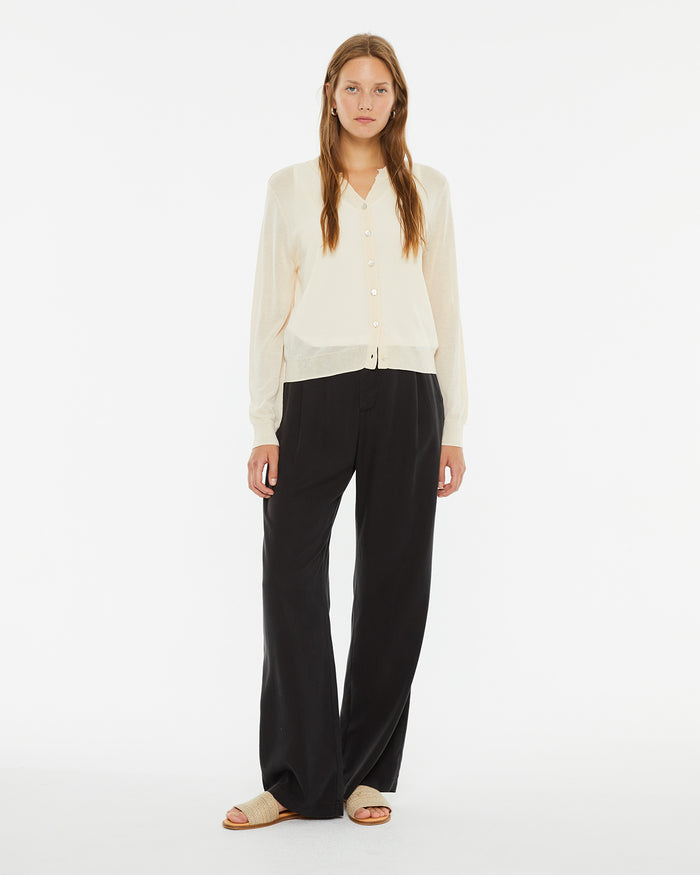 System Action Cárdigan Crop Manga Corta Con Cierre Botones