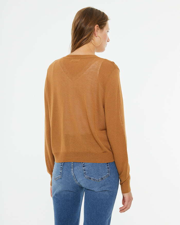 System Action Cárdigan Crop Manga Corta Con Cierre Botones