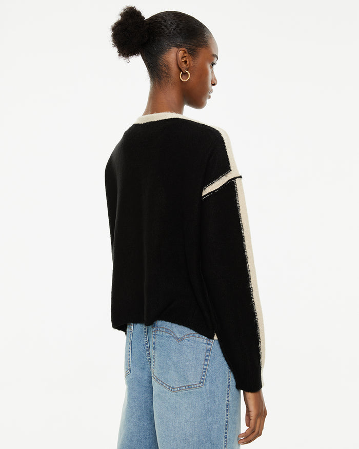 System Action Cárdigan De Punto Con Detalles A Contraste