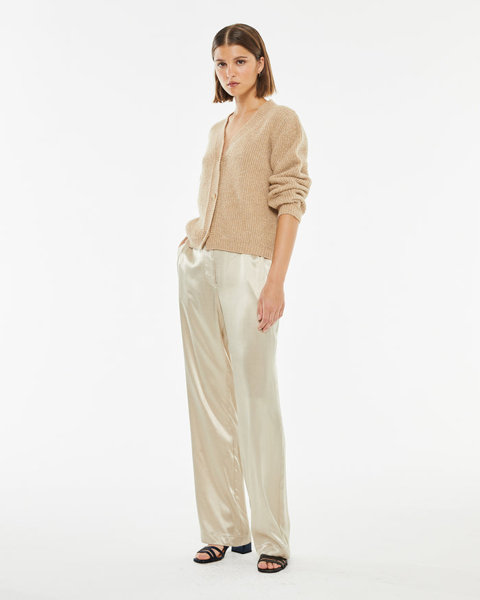 System Action Cárdigan De Punto Con Lúrex Con Cierre De Botones Delantero