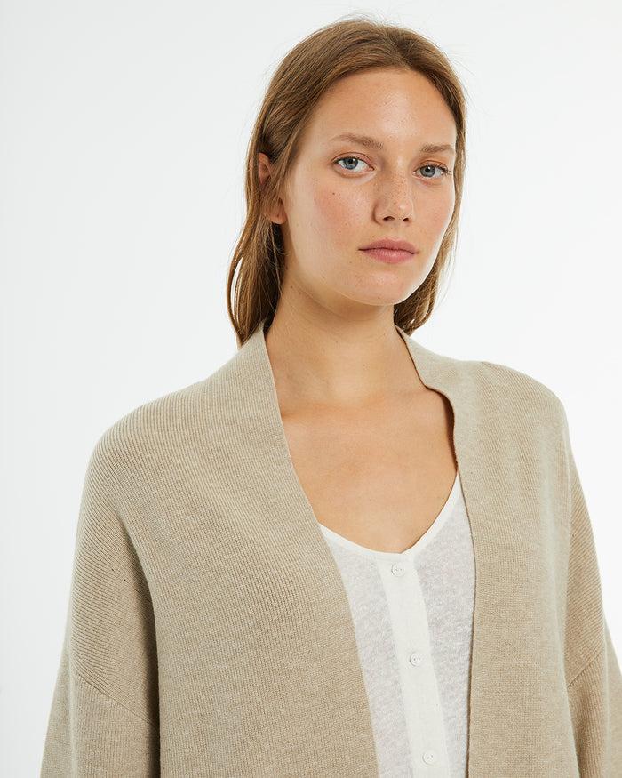 System Action Cárdigan Largo Y Abierto Con Manga Japonesa