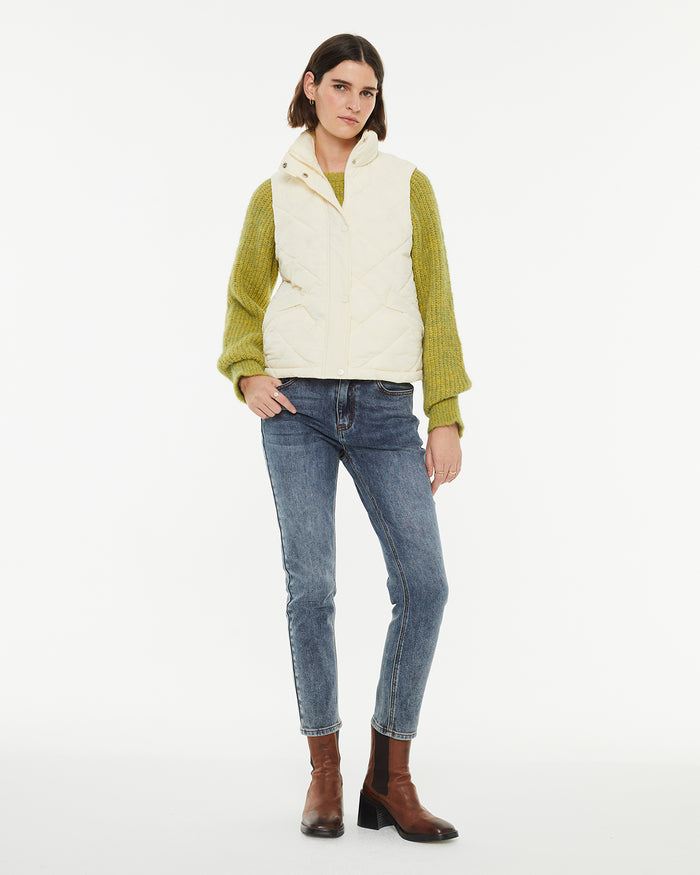 System Action Chaleco Corto Acolchado Con Bolsillos