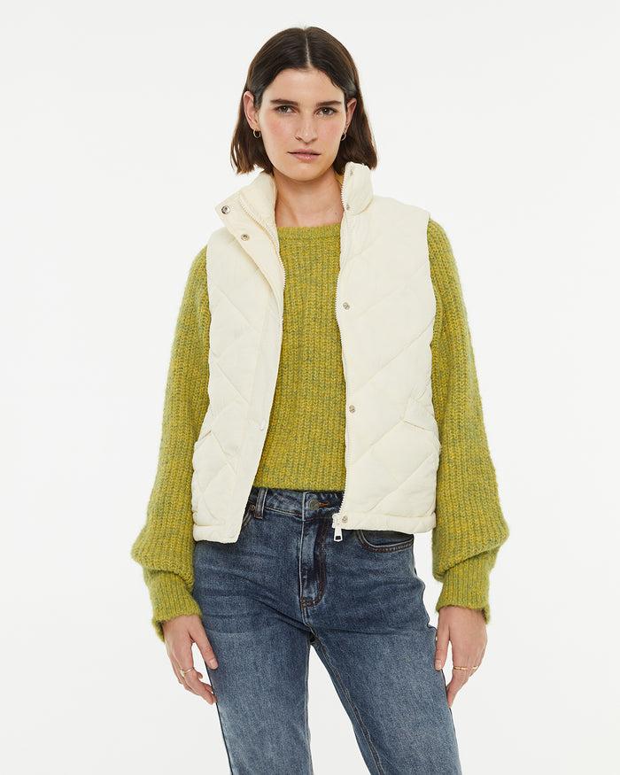 system action Chaleco corto acolchado con bolsillos