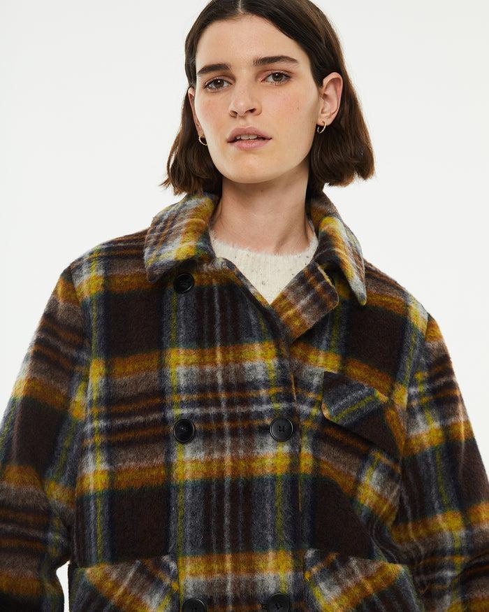 System Action Chaqueta Corta De Cuadros Con Bolsillos Delanteros