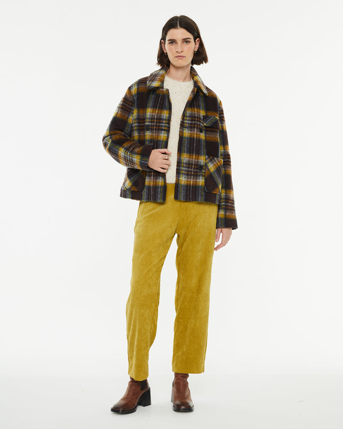 system action Chaqueta corta de cuadros con bolsillos delanteros