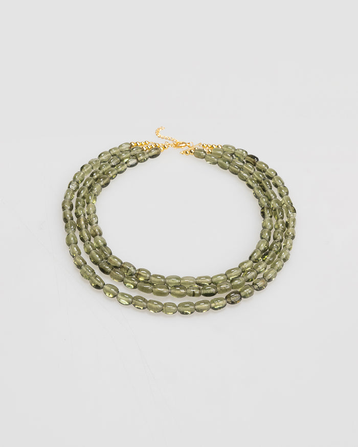 System Action Collar Triple Diferentes Longitudes Con Abalorios