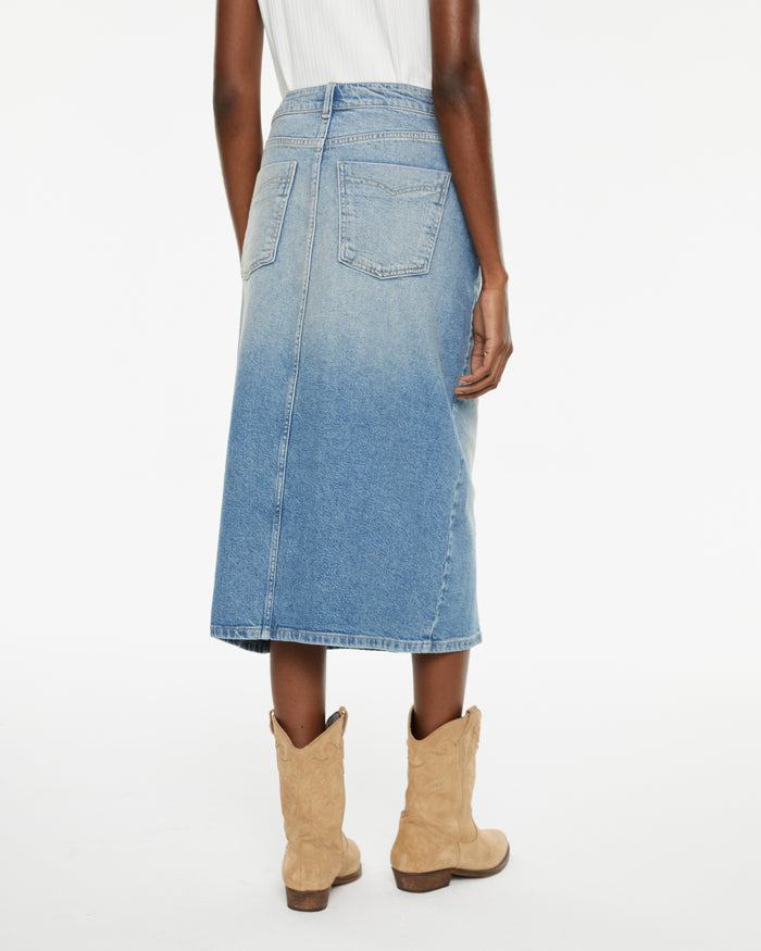 System Action Falda Denim Larga Con Bolsillos Delanteros