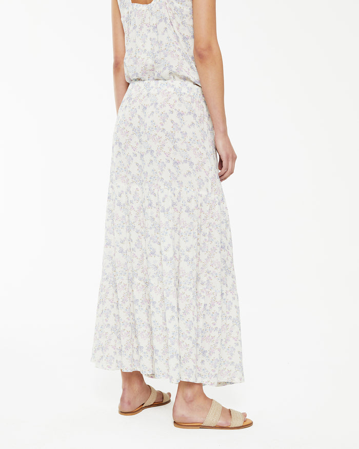 System Action Falda Midi Con Estampado De Flores Y Volantes