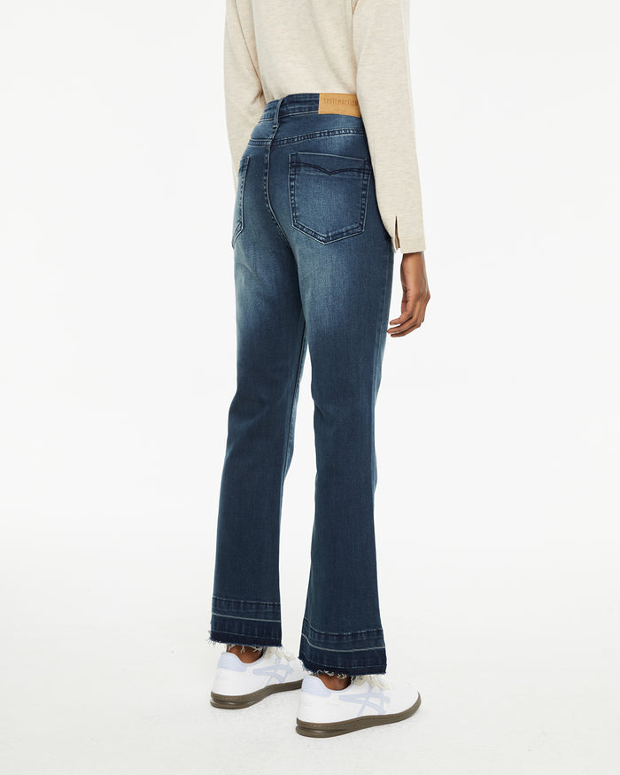 System Action Jeans Acampanados De Tiro Medio Con Bolsillos Delanteros