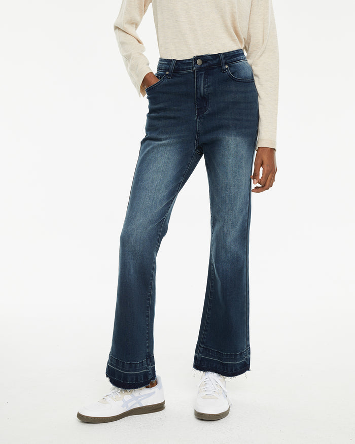 System Action Jeans Acampanados De Tiro Medio Con Bolsillos Delanteros