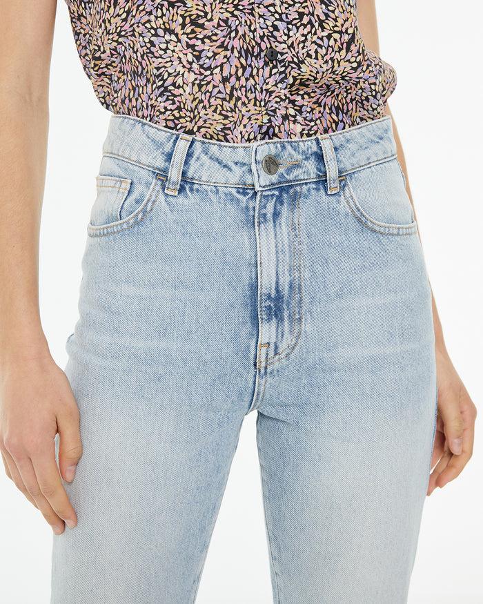 System Action Jeans Rectos De Tiro Medio Efecto Desgastado