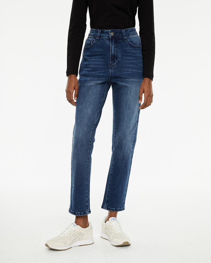 System Action Jeans Slim Fit Tiro Medio Cierre Cremallera Y Botón