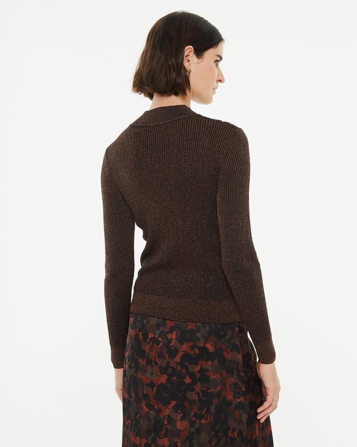 System Action Jersey Ajustado Con Brillo Detalle Cut Out