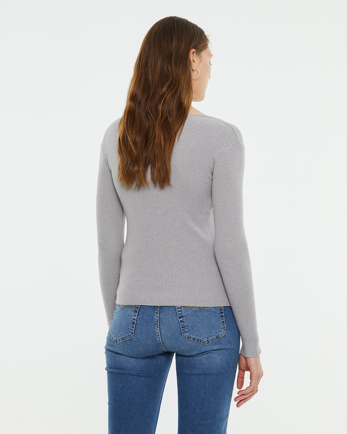 System Action Jersey Ajustado Con Escote Asimétrico