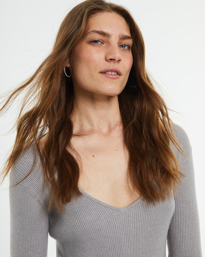 System Action Jersey Ajustado Con Escote Asimétrico