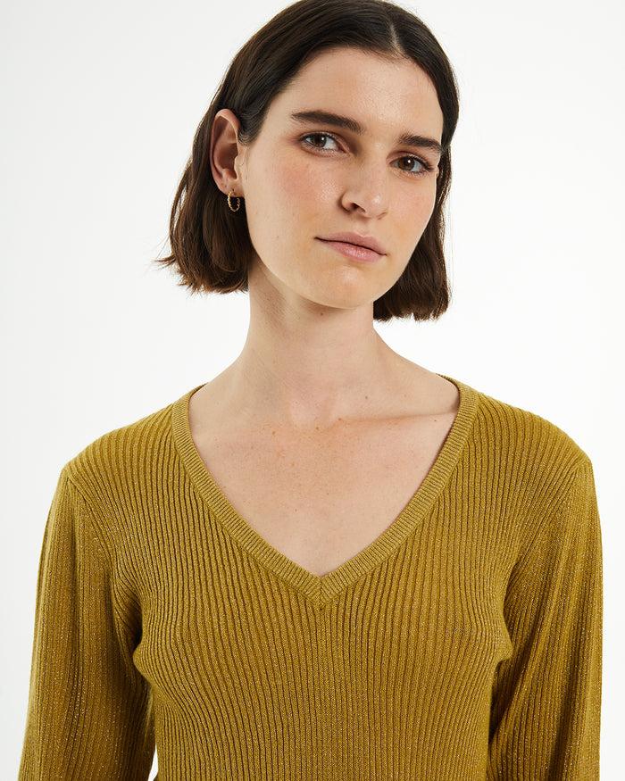 System Action Jersey Con Brillo Manga Larga Abullonada