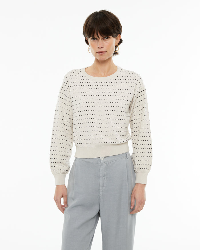 system action Jersey cuello redondo detalle hilos a contraste