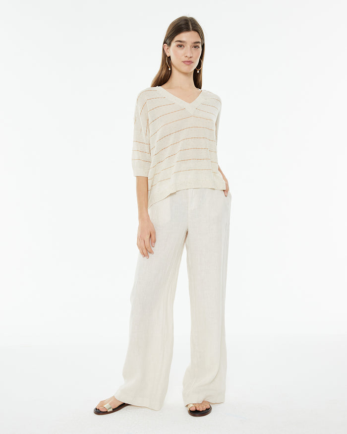 System Action Jersey De Rayas Con Lúrex Y Acabados En Rib