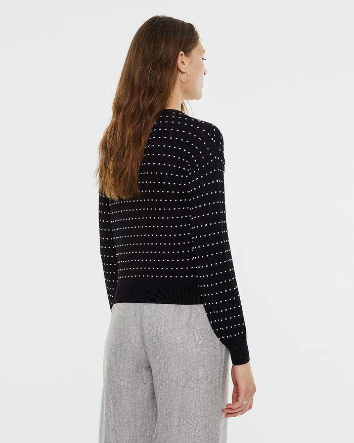 System Action Jersey Topos Cuello Redondo Acabados Rib