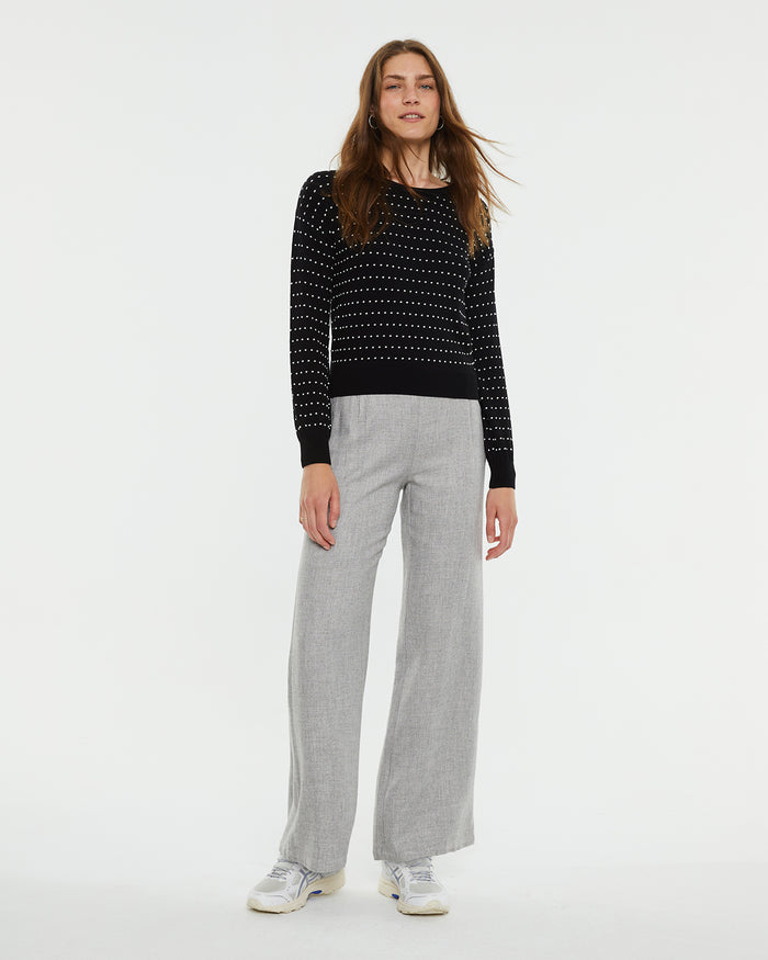 System Action Jersey Topos Cuello Redondo Acabados Rib