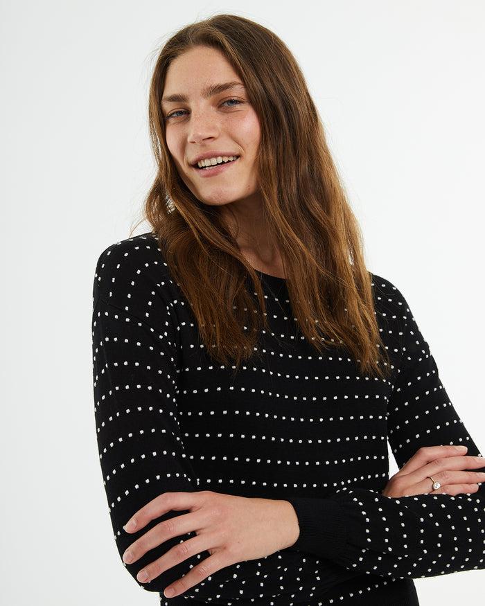 System Action Jersey Topos Cuello Redondo Acabados Rib