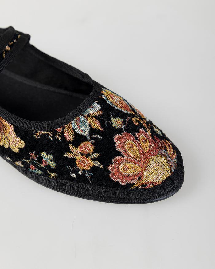 System Action Manoletina De Tela Con Cierre En Hebilla