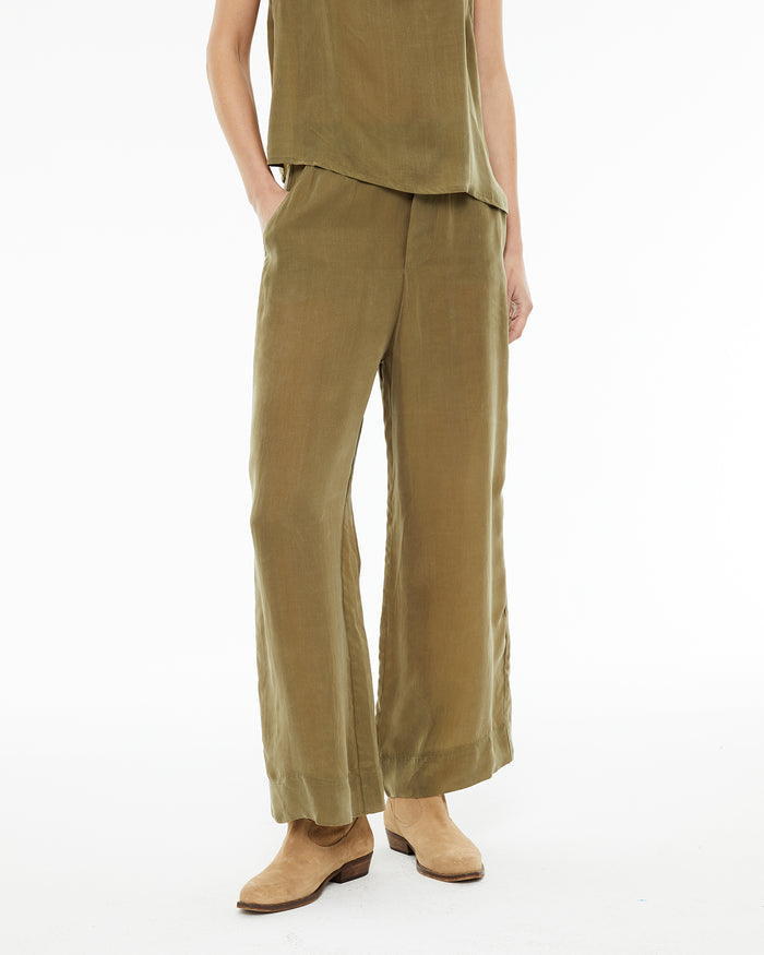 System Action Pantalón Ancho Con Bolsillos Laterales Y Goma Cintura