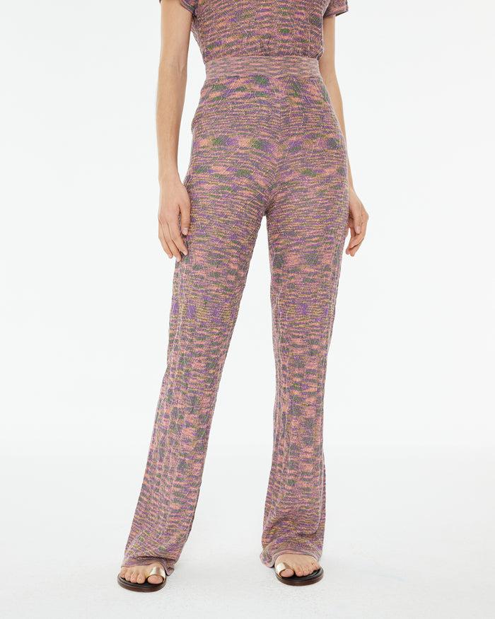 System Action Pantalón De Punto Con Lúrex Entallado