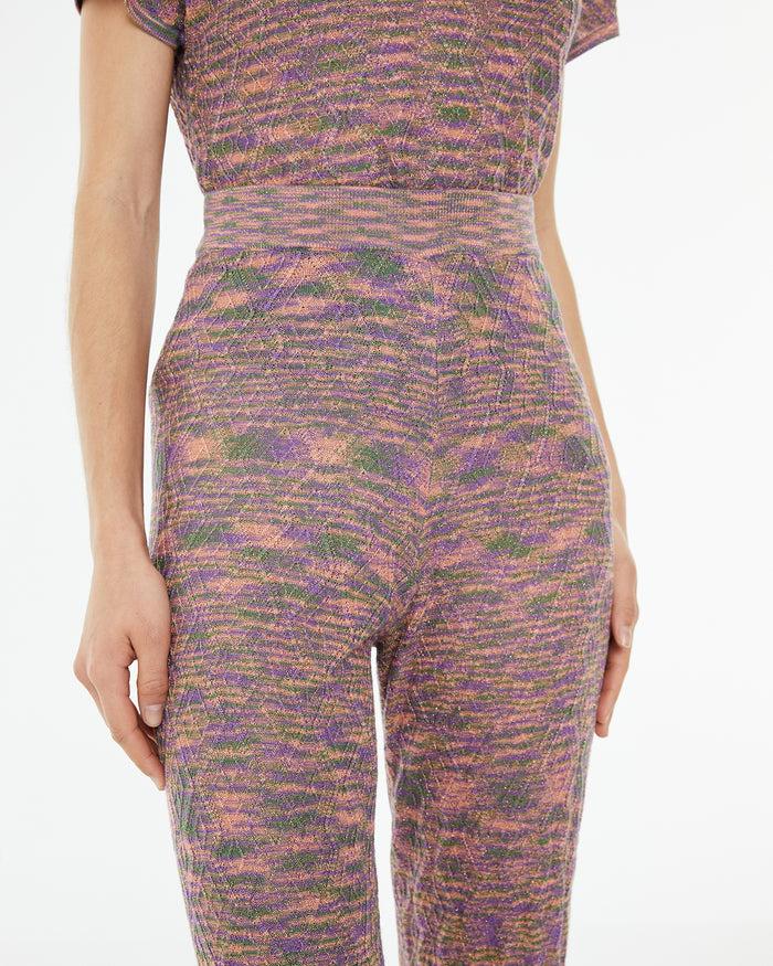 System Action Pantalón De Punto Con Lúrex Entallado