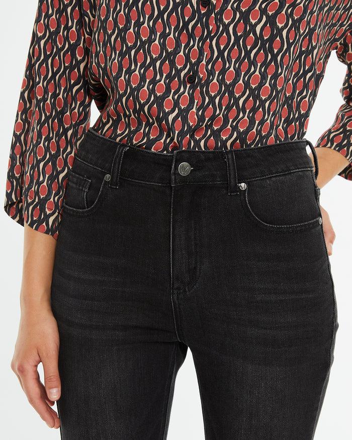 System Action Pantalón Denim Slim Fit Tiro Medio Efecto Lavado