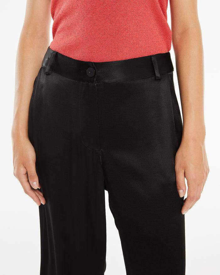 System Action Pantalón Largo De Viscosa Con Detalle Pinzas Delanteras