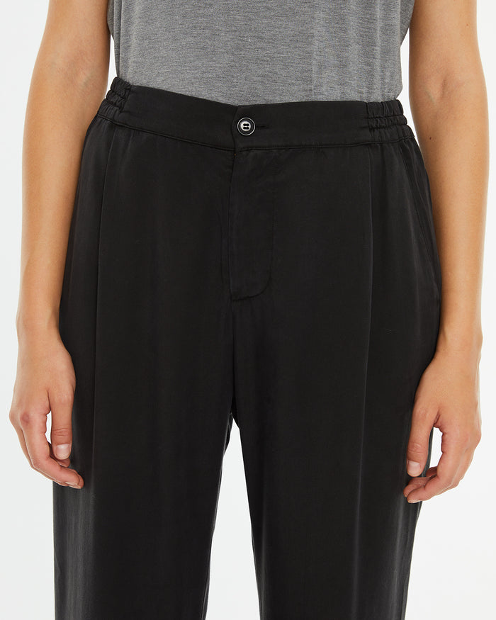 System Action Pantalón Largo Recto De Tencel Con Goma En Cinturilla