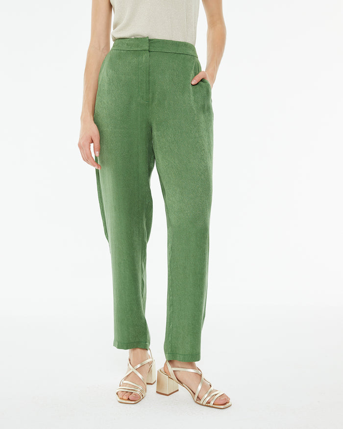 System Action Pantalón Palazzo Tejido Jaquard Fluido