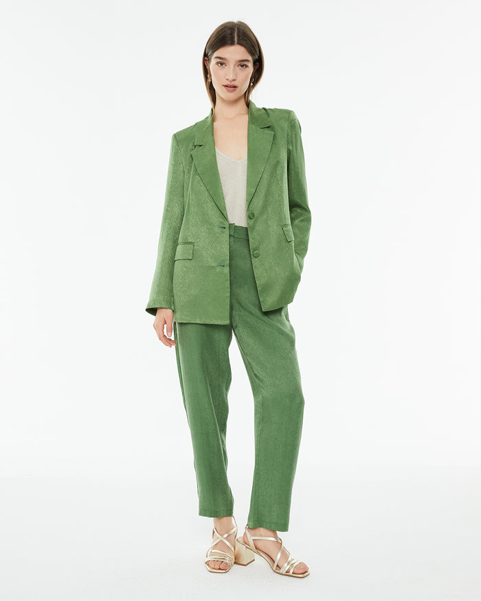 system action Pantalón palazzo tejido jaquard fluido