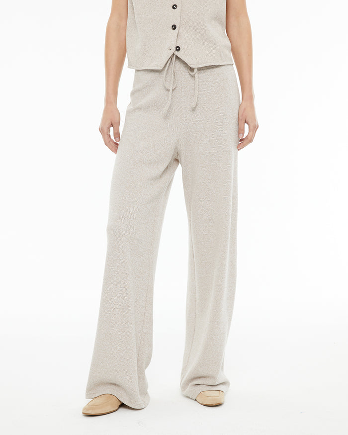 System Action Pantalón Recto Ancho Con Cordón En La Cintura