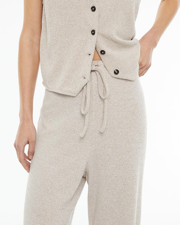 System Action Pantalón Recto Ancho Con Cordón En La Cintura