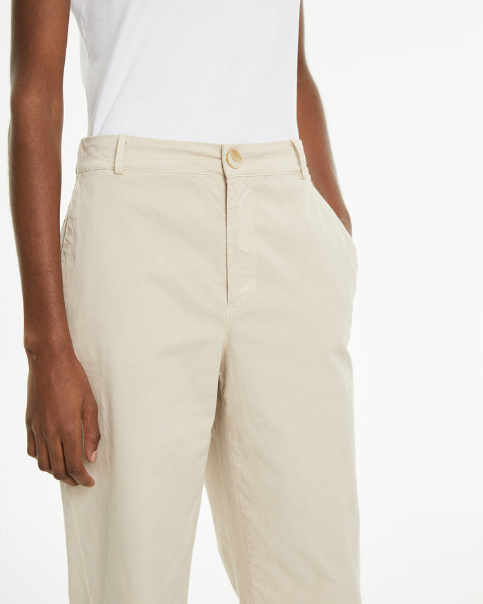 System Action Pantalón Recto Tiro Medio Con Pinzas Delanteras